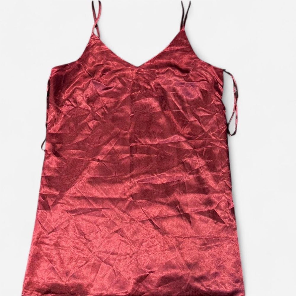 Active USA Burgundy Satin Dress